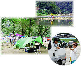 キャンプ場到着